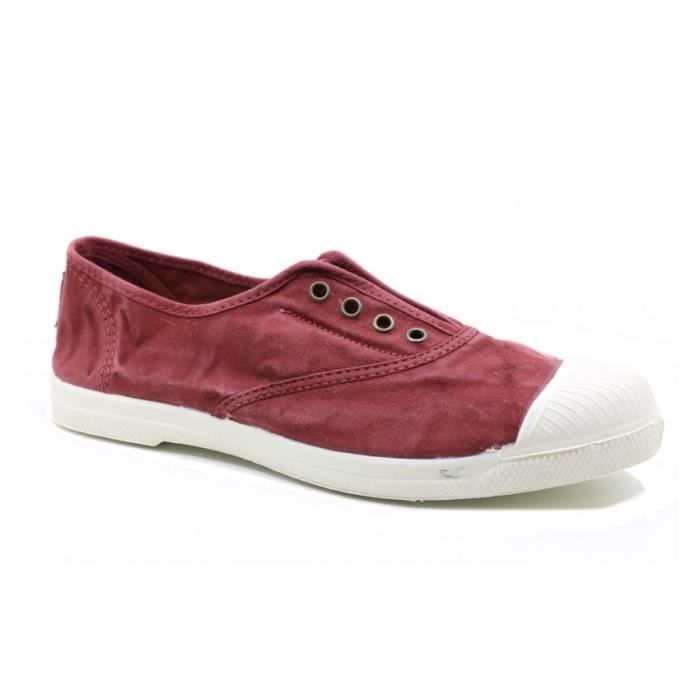 Tennis NATURAL WORLD - Basse - Rouge - Lacets plats - Femme - Taille 40