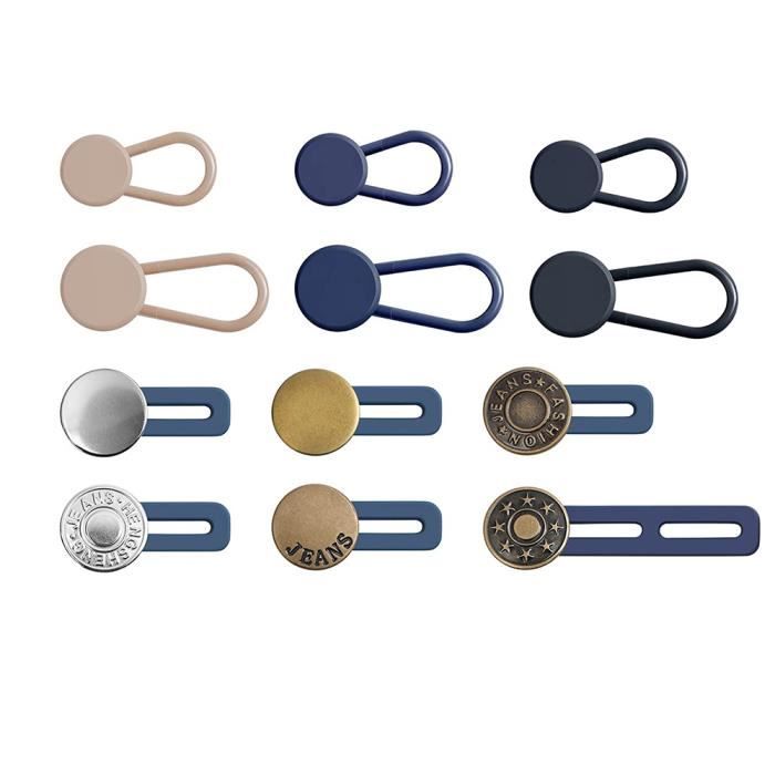 Rallonge Ceinture Extendeurs De Ceinture En Silicone - Lot De 8 - Extension Jusqu'à 5 Cm - Pour Jeans Et Pantalons Bouton Extension Pantalon