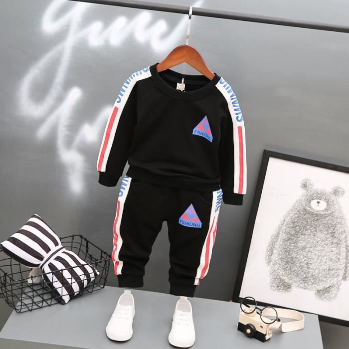 Vetements De Sport Bebe Automne Ensemble De Vetements Mode Mixte Enfant Noir Cdiscount Pret A Porter