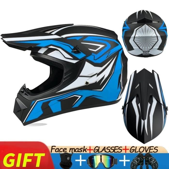 Casque De Motocross Pour Enfant Yesmotor - Taille S (bleu Foncé) - Idéal Pour VTT, Dirt Bike Et BMX