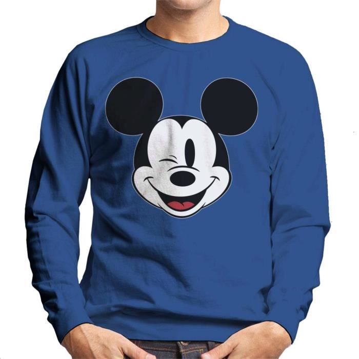 Disney Mickey Mouse Winking Pull Homme Bleu royal Cdiscount Pret a Porter