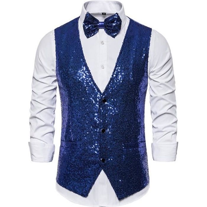 Veste Costume Homme à Paillettes 10 Coloris Au Choix