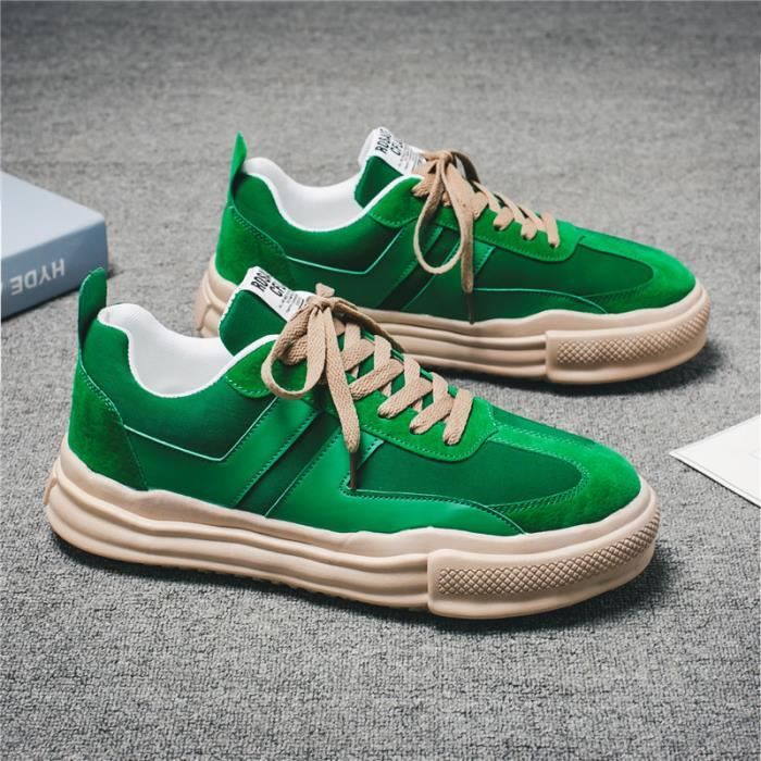 Baskets Homme Casual avec Lacets Sport Confortable Extérieur Bicolore