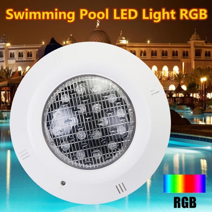 Piscine éclairage 18 LED Lampe Ampoule Lumière 18W RGB IP68 7 Couleur -  Cdiscount Jardin