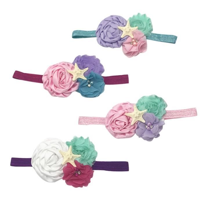 4 Pieces Bebe Enfants Bandeau Etoile De Mer Bandeaux Fille Bande Accessoires De Bandeau Serre Tete Headband Hairband Cdiscount Au Quotidien
