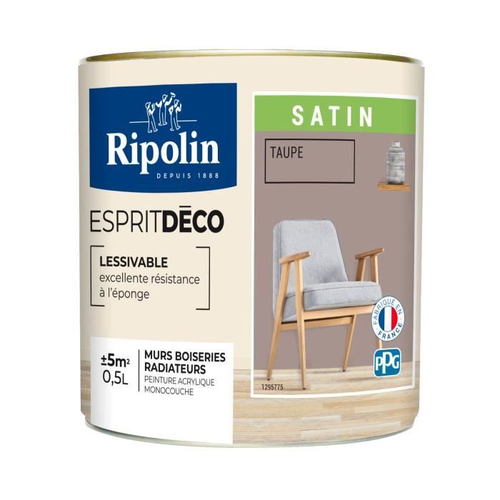 Peinture De Couleur Murale Interieur Satin Taupe 0 5l Ripolin Cdiscount Bricolage