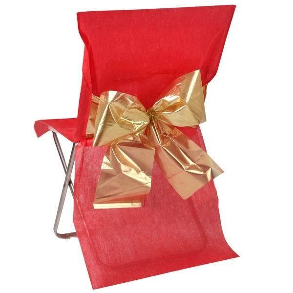 Housse de chaise rouge et or (x4) REF/4118  Cdiscount Maison