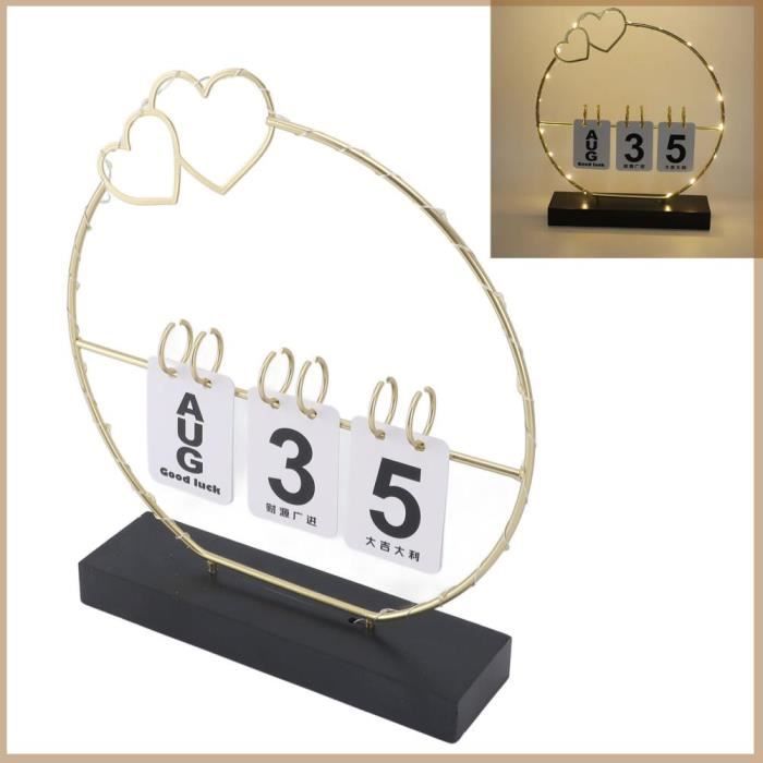 Calendrier perpétuel - SONEW - Modèle ours - Métal et bois - Décoration créative - Facile à Calendrier perpétuel - SONEW - Modèle ours - Métal et bois - Décoration créative - Facile à