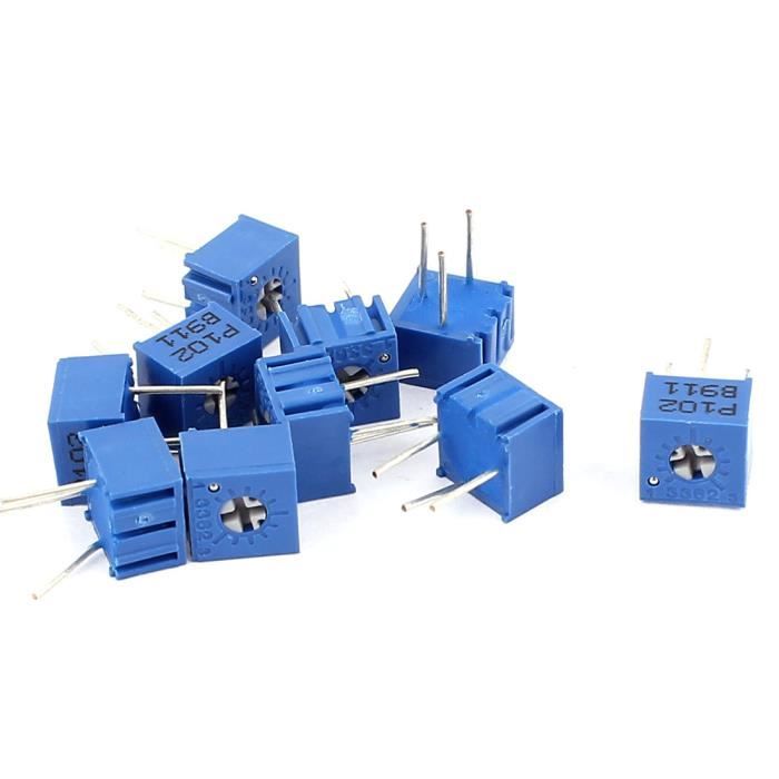 50Pcs Bleu Blanc 50K Ohm Résistance Résistance Réglable xi