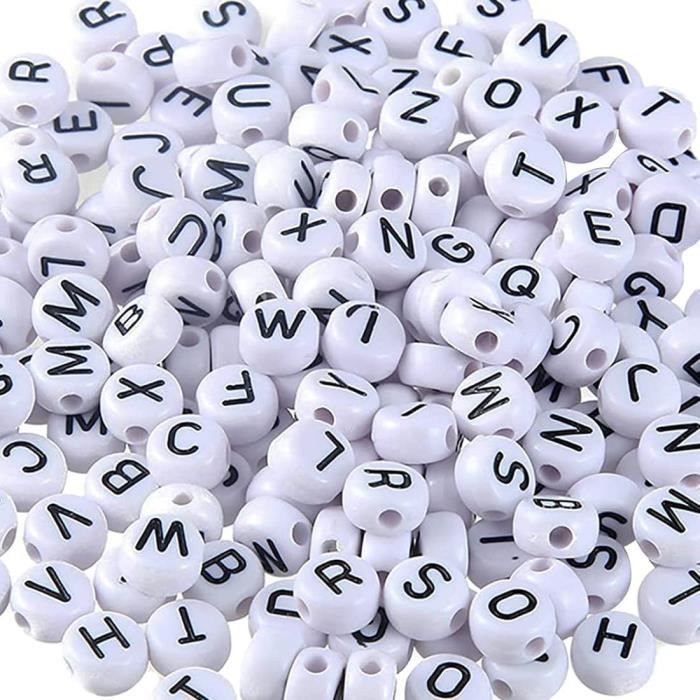 DIYEAH 1000 Perles Lettres Phosphorescentes – Perles Alphabet Lumineuses Rondes 8mm Pour Bracelets, Bijoux DIY Et Créations Manuelles