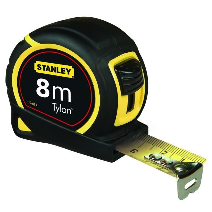 Stanley 0-30-657 Mesure 8 m x 25 mm Bi matière tylon 