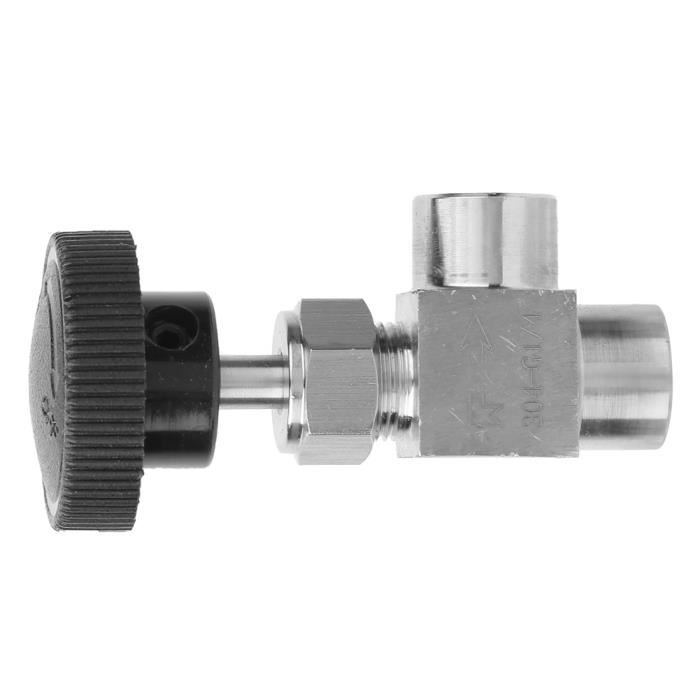 Vanne à Aiguille Droite En Acier Inoxydable BSPP - Filetage Femelle - Pour Eau, Gaz, Diesel - G1/4" Et Autres Tailles