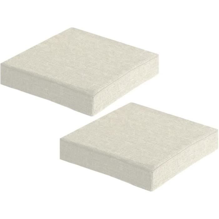 Coussin De Siège Carré Uyeoco - Taille 30x30x3cm - Housse Coton - Antidérapant - Pour Chaise De Bureau Ou Salle à Manger