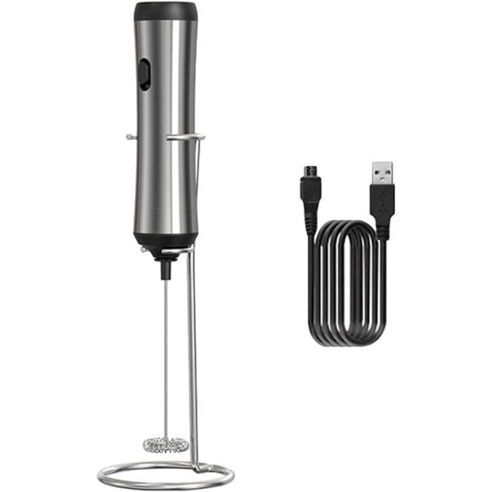 Mousseur à Lait Électrique Uootach Acier Inoxydable - Fouet Portable à Piles Pour Cappuccino, Latte Et Matcha