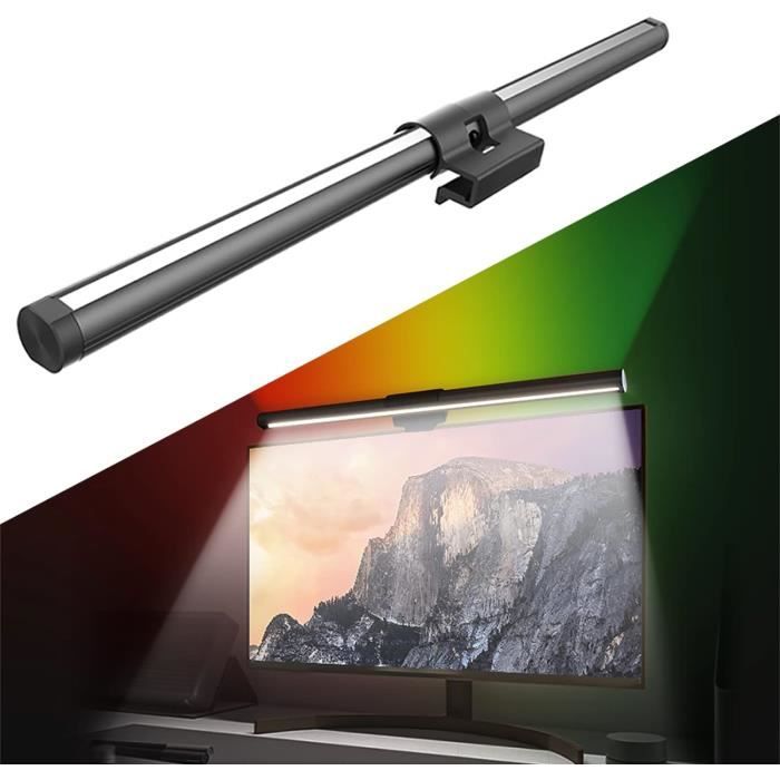 BlitzMax Lampe Écran De Bureau USB - LED Tactile Dimmable, 5 Températures Couleur, Mémoire - 17 Pouces