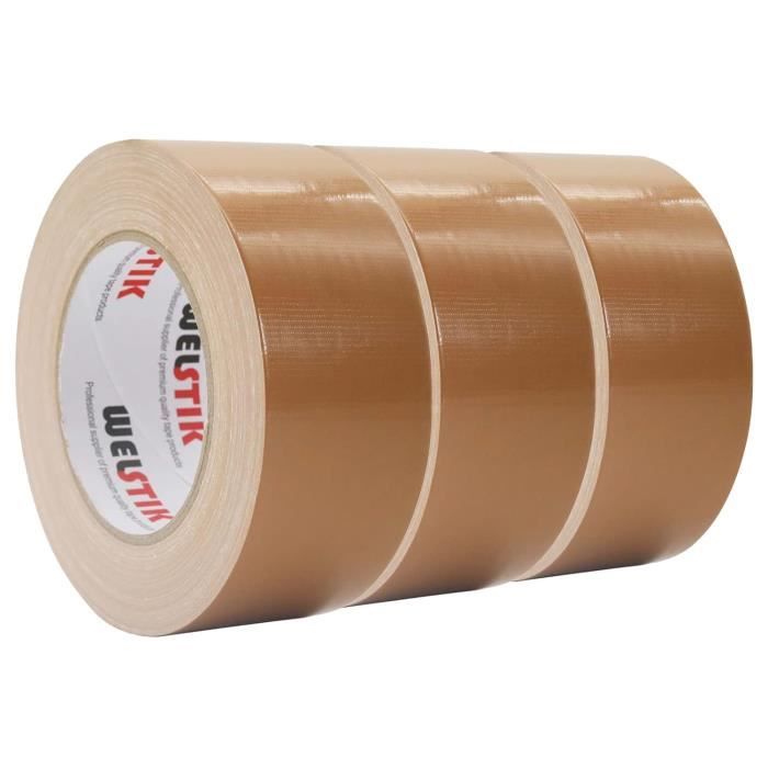 Nastro Adesivo Professionale WELSTIK - 3 Rotoli, 48mm X 27m, Impermeabile, Rosso - Foto 7