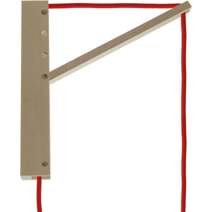 Pinocchio, Support Mural Réglable En Bois Pour Lampes À Suspension - Blanc[m3992] - Maison