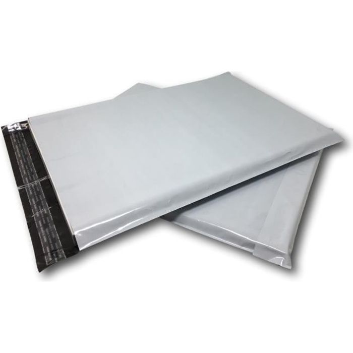 Versando 100 Enveloppes / pochettes d'expédition B4 250x353x40 mm blanches avec rabat de 4 cm 