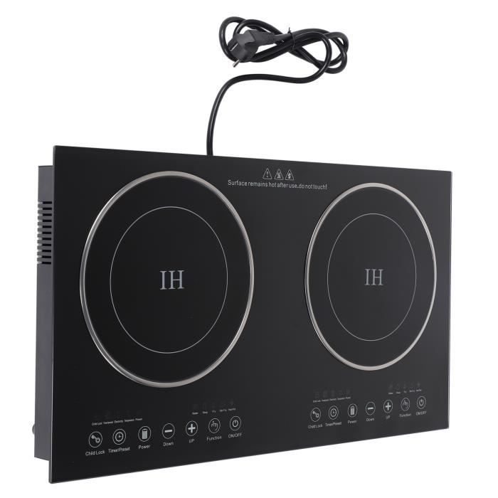 Plaque à Induction Double 2 Zones 4400W Noir BigBen Cdiscount