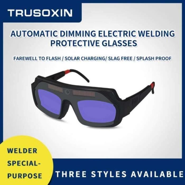 Lunettes De Soudure Énergie Solaire Automatique Assombrissement Lunettes De Soudage Argon