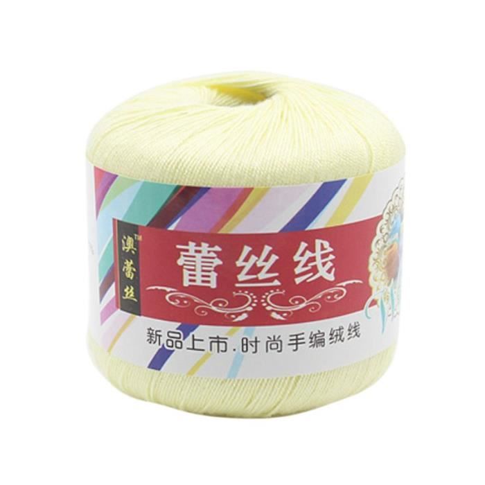 Fil Coton Très Fin 2/100 Merc - 100g En Cônes - Imitation Soie - Blanc écru - Fabriqué En Italie