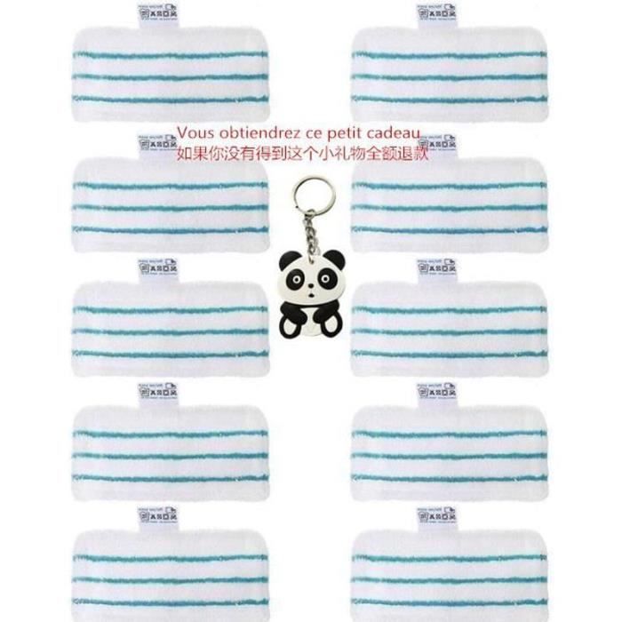 CT Lot De 10 Tampons De Nettoyage De Rechange Lavables En Microfibre