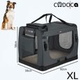 CADOCA® Cage de transport XL Bleu pour animaux chien chat rongeur Pliable-1