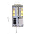 VINGVO Ampoule à culot à deux broches Ampoule G4 57LED 5W 500LM Bi Pin Ampoule Non Dimmable pour Lustre AC/DC 12V (Blanc Froid-1