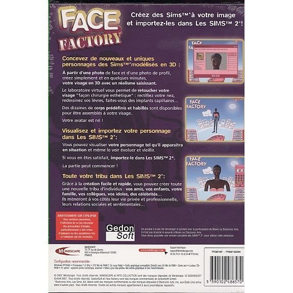 FACE FACTORY POUR LES SIMS 2 / JEU PC CD-ROM - Cdiscount Jeux vidéo