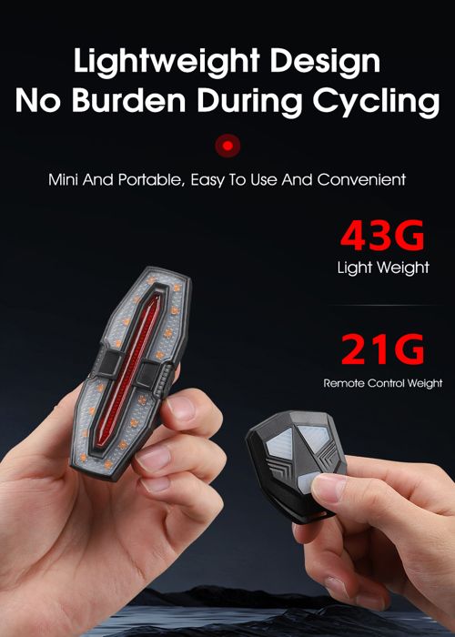 Feu arrière de vélo LED Clignotants et corne YOUKUKE Télécommande sans Fil - Noir - Pièce détachée vélo - Achat & prix