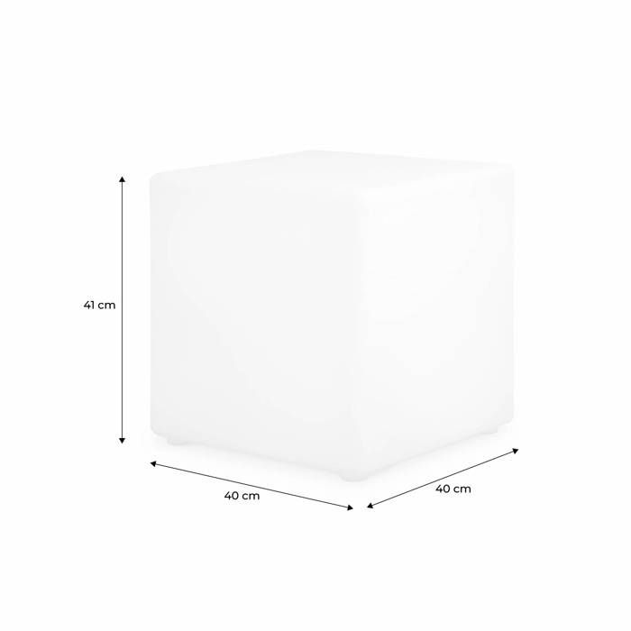 Cube LED 40cm - Cube décoratif lumineux. 16 couleurs. 40cm ...