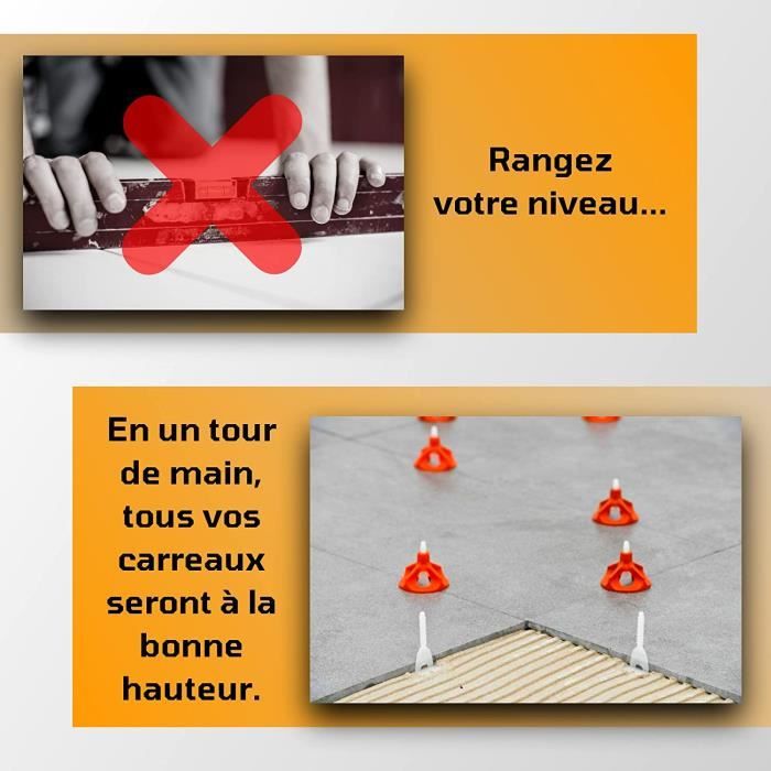 Croisillons De Carrelage Blanc 5mm - Lot De 1000 Pièces - Entretoises Pour Pose De Carreaux Autonivelants