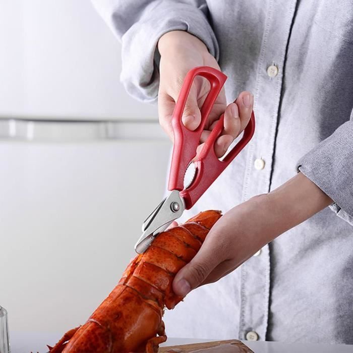 Ecailleur à poisson,Ciseaux à homard en acier inoxydable, ciseaux