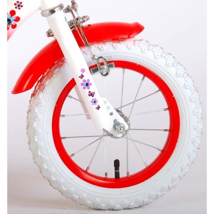 Vélos filles :: Vélos filles 16 po :: Vélo d'enfant Volare Lovely - Filles  - 16 pouces - Rouge Blanc - Deux freins à main - Vélos pour enfants -  Garantie des prix les plus bas - Livraison gratuite