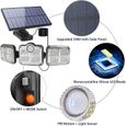 Applique murale solaire LED 3 têtes 122 Leds avec détecteur de mouvement - MORI YOSHIDA-2