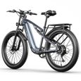 MX05 - Vélos électriques - Bafang 1000w - Fat Bikes électriques - Shimano 7 vitesses - VTT - Samsung 48V17.5AH Détachable - Gris-2