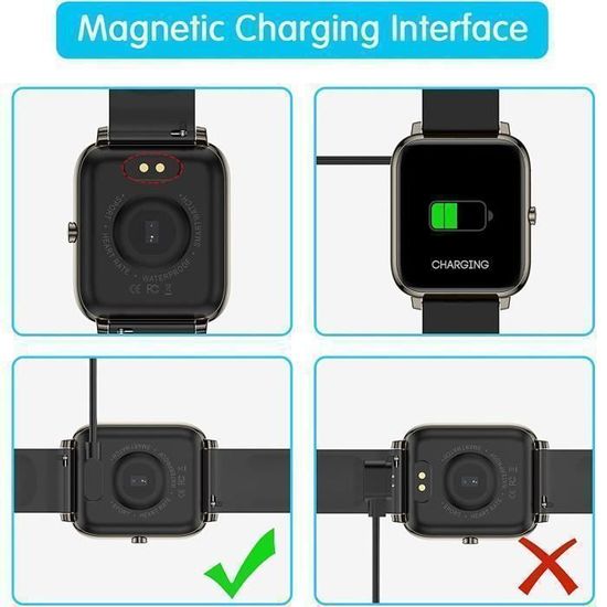 Remplacement Magnétique 100cm Usb Chargeur Câble Cordon Ligne Station De Charge Pour Ticwatch Pro 3 Gps Smart Watch