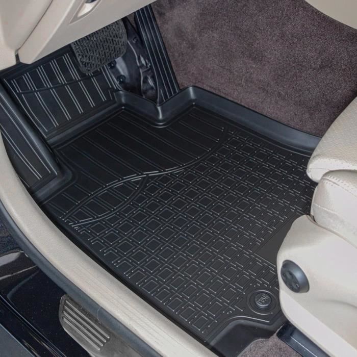 Tapis de sol pour Peugeot 2008 antidérapants en caoutchouc Noir 5 Pcs