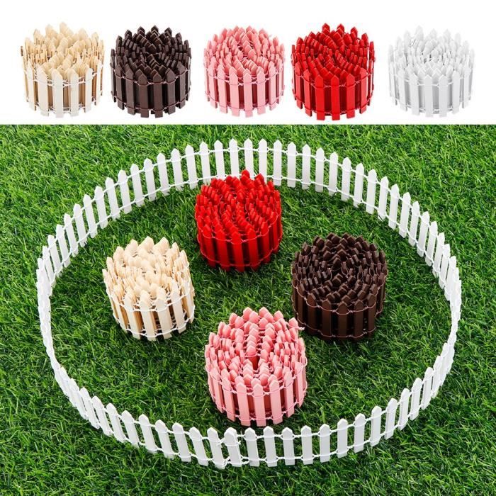 Lot De 50 Mini Clôtures De Ferme - En PP Marron, 8.2x3.5 Cm - Pour Décoration Miniature, Jouets, Dioramas, Maquettes