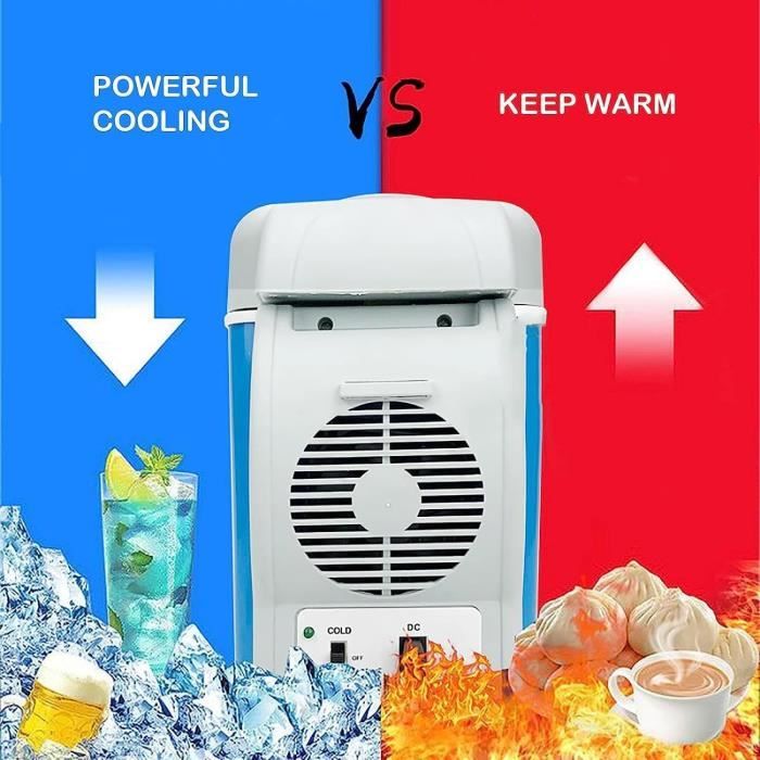 Glacière Électrique 12V FARMAHAR 7.5L - Réfrigération Et Chauffage Pour Voiture