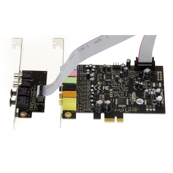 Carte Son PCIe 7.1 CMedia CMI8828 + CMI9882A - Entrées/Sorties SPDIF Optique & Coaxial - Son HD Qualité Studio