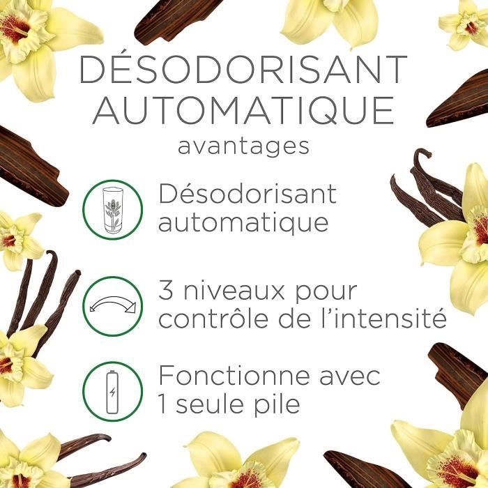 Desodorisant Maison Diffuseur Freshmatic + 2 Recharges Parfum Vanille &  Bois D'Ébène, Blanc[u1050] - Cdiscount Maison