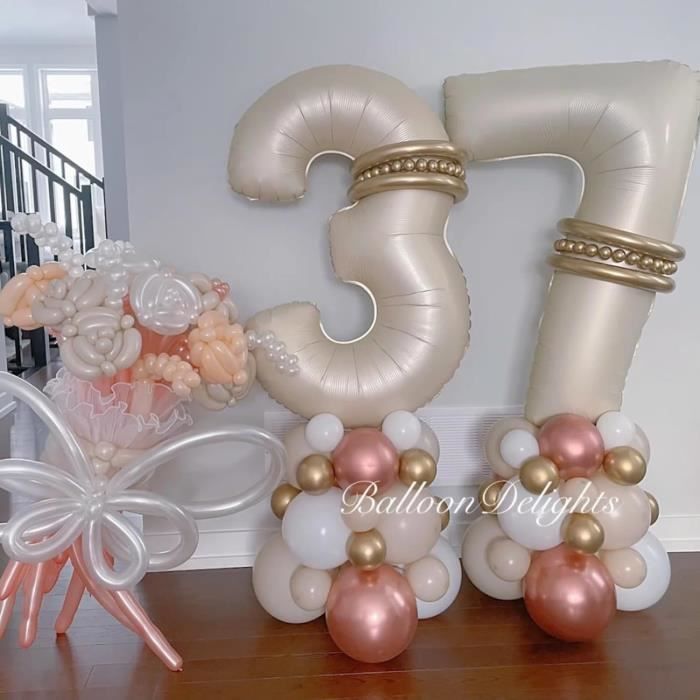 Étoile Colorée Ballons Anniversaire 2 Ans, 40(101Cm) Ballon 2 An