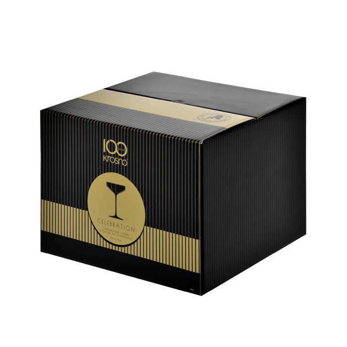 Verres à Champagne Krosno Celebration - Soufflés à La Main, 150 Ml, Set De 4, Design Élégant, Fabriqué En Europe