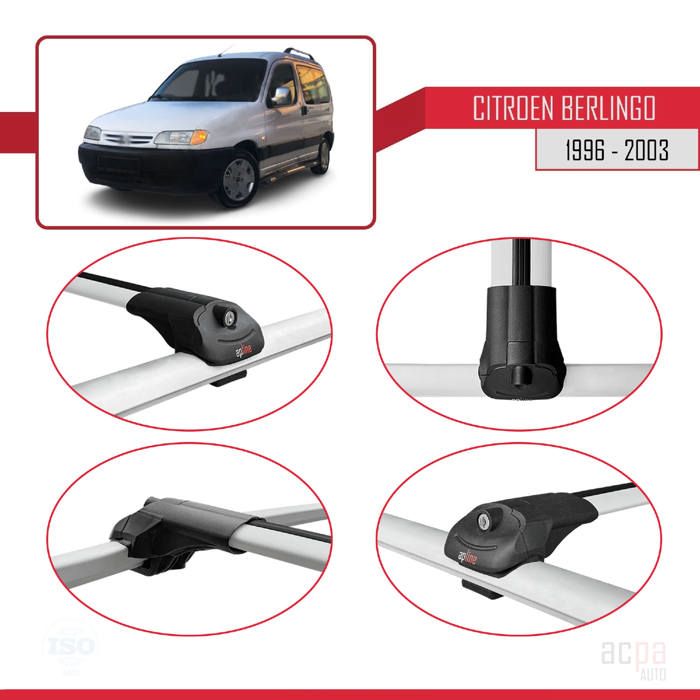 Barres De Toit Transversales Turtle Pour Citroën Berlingo Van 2018+ - Neuf