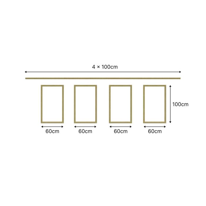 Kit Moulures Bois Naturel Nordlinger Pro – 6 Cadres (150x80 Cm & 80x60 Cm) – Épaisseur 14 Mm – FSC 100%