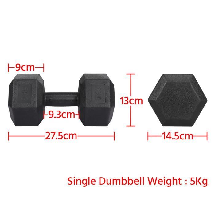 Haltères 1 5 Kg KEMLDIVS Lot De 2 Haltères Réglables De 1,5 Kg/2,5 Kg/3,5 Kg /4,5 Kg/5,5 Haltères Musculation Réglables