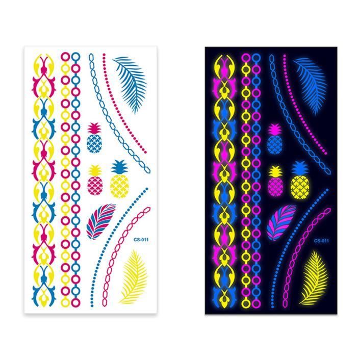 Lot De 10 Feuilles De Tatouages Fluorescents Pour Enfants - Thème Basket-ball, Brillent Dans Le Noir, éphémères