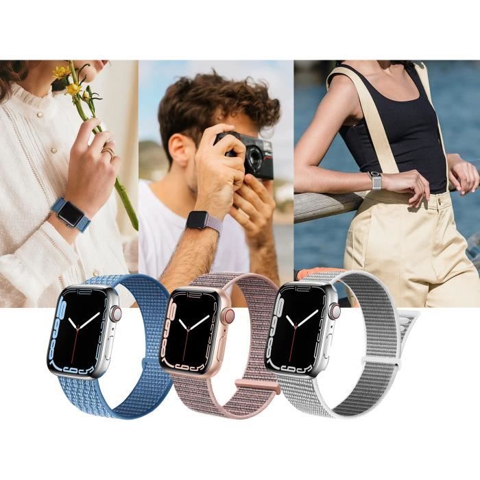 Sport Solo Loop Bracelet Compatible avec Apple Watch 42mm 44mm