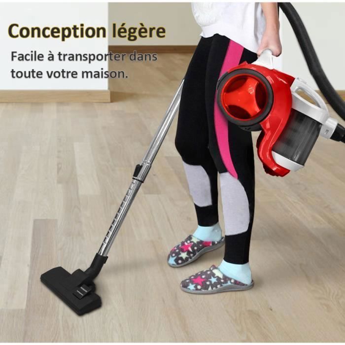 Aspirateur silencieux rouge - Cdiscount Electroménager